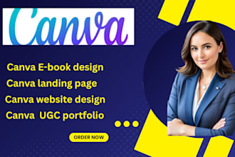 design your canva website ugc portfolio design  landing page media kit