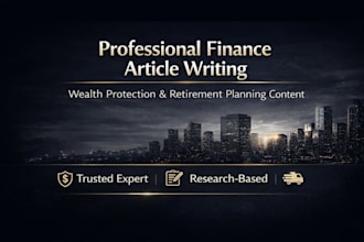 write finance articles on wealth protection