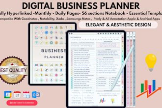 design a custom digital planner for entrepreneurs and business owners