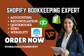 setup shopify bookkeeping reconciliation accounting quickbooks xero webgility