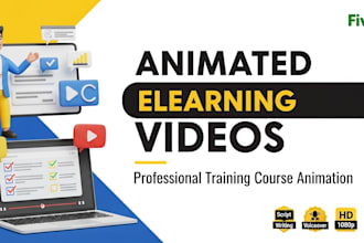 make animated explainer elearning course video and training course
