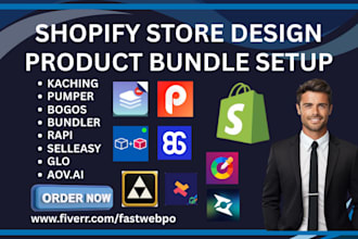 setup shopify product bundle bundler rapi selleasy glo aov kaching pumper bogos