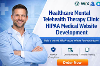 healthcare mental telehealth theraphy clinic hipaa medical website development