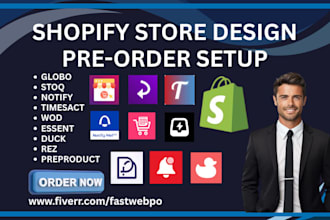 setup shopify preorder essent duck rez preproduct globo stoq notify timesact wod