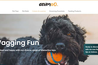design pet store pet shopify dog cat dropshipping website, pet suppliers