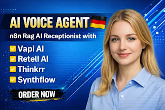 ai voice agent n8n rag ai receptionist with vapi ai retell ai,thinkrr synthflow