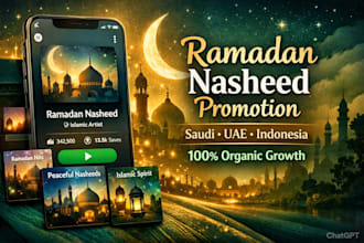 promote your ramadan nasheed on saudi, uae and indonesia playlists