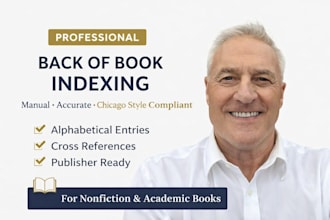 create professional back of book index for nonfiction books