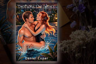 design romantic book cover design