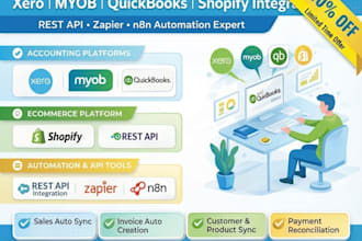 integrate myob, xero, quickbooks online using rest api