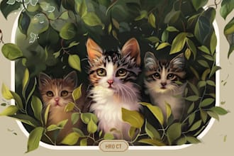 do a custom pet portrait, dog portrait, cat portrait