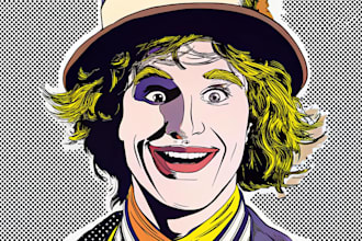 draw comic pop art portrait