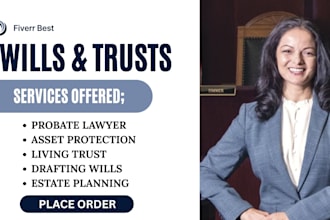 draft power of attorney, wills and trust, living wills