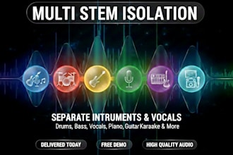 extract stems, remove or isolate vocals from any song today