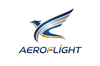 design a professional and modern airline logo for your brand