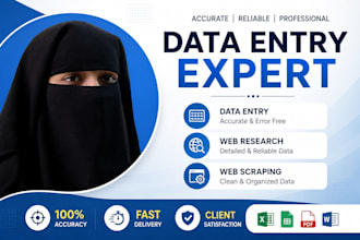 data entry, web research and typing
