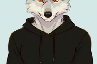 custom illustrate fursona artwork, furry portrait