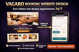 design a vagaro booking page spa website therapy website massage website vagaro