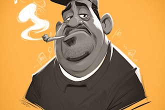 draw artistic cartoon caricatures
