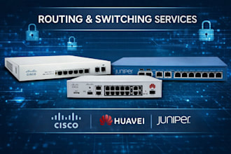design and configure advanced routing and switching on cisco juniper huawei