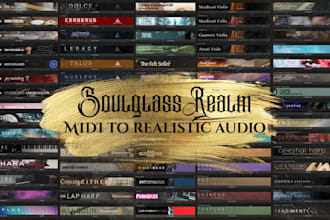convert your midi tracks into realistic audio HQ using instrument of your choice