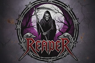 design a dark and powerful reaper logo for your brand