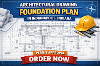 architect architectural drawing foundation plan in indianapolis indiana permit
