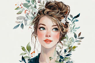 do custom watercolor paint illustration or clipart in digital form