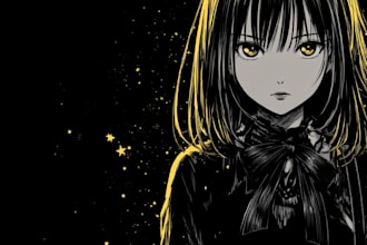 draw or color drawing, anime character, manga, comic, sketch