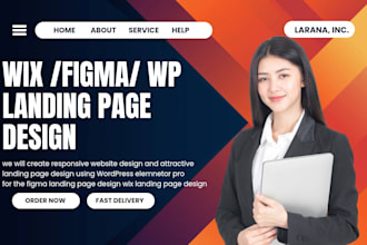 crete attractive figma landing page ,wix landing page, wordpress landing page