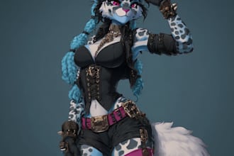draw furry and cute art for you