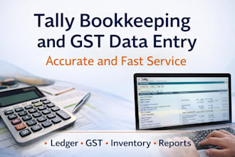 do tally bookkeeping and gst data entry for your business