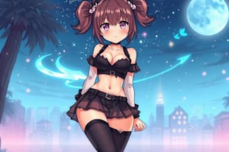 draw a very beautiful anime art for you in my style