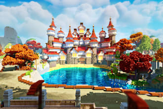 build detailed minecraft hytale dungeon cinematic hytale terrain mountain forest
