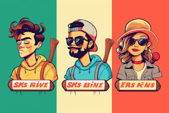 create unique retro cartoon t shirt design