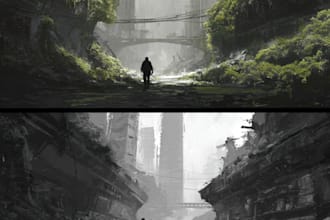 paint an environmental concept art