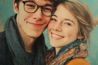 design couple portrait illustration