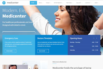develop pharmacy website, medical website, and clinic website