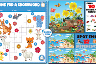 draw spot the difference hidden object puzzle maze worksheets activity book