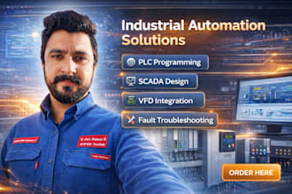 design program and troubleshoot plc scada vfd  industrial automation