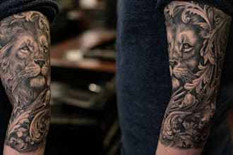 create a tattoo design of tattoo sleeve