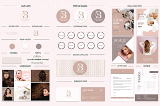 design modern logo and brand identity design or branding kit