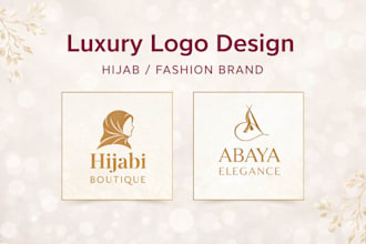 design a luxury feminine logo for hijab or fashion brand