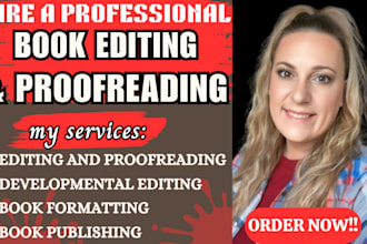 proofread and edit book, format memoir, novel, developmental editing