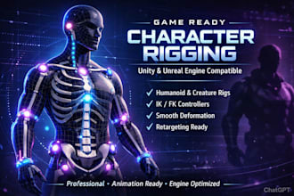 create a game ready character rig for unity and unreal engine