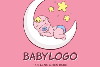 design a cute and charming baby logo for your brand
