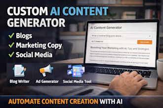build ai content generator, copywriting tool, or text automation app