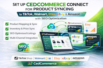 integration products through codisto, ced commerce to amazon, ebay, and walmart