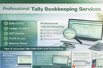 do tally data entry and accounting and excel work professionally