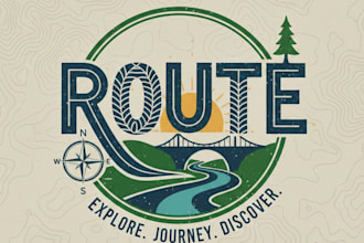 design a creative and professional route logo for your brand